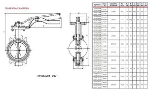 Затвор дисковый поворотный межфланцевый Ду250 Ру16 Giacomini R59WX025 Затвор дисковый поворотный межфланцевый Ду250 Ру16 Giacomini R59WX025, 2