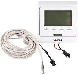 Проводной комнатный терморегулятор двухконтурный НО/НЗ 230В Valtec белый VT.AC711.0.0, 1