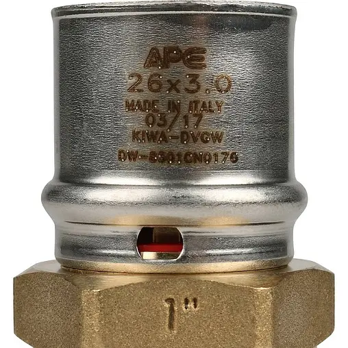 Муфта пресс переходная 26мм x 1"н APE AP101 1x26