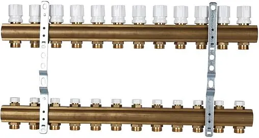 Группа коллекторная без расходомеров 12 отводов 1&quot;в/в x ¾&quot;ек Luxor CD 468/12 15552712