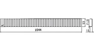 Решетка для лотка 1044мм AlcaPlast Line-1050L, 4