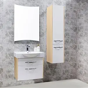 Тумба-умывальник подвесная Aquaton Инфинити 65 белый/ясень коимбра 1A1969K1IFSC0, 4