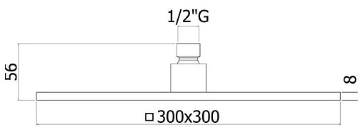 Лейка верхнего душа Paffoni Syncro King хром ZSOF078CR