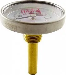 Термометр биметаллический 63мм 200°С гильза 50мм ½"