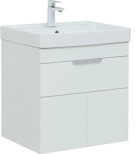 Тумба-умывальник Aquanet Ирис new 60 белый глянец 00310148+