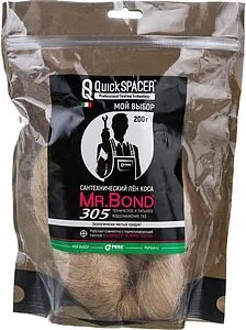 Лён сантехнический (коса) 200г Mr.Bond QuickSPACER 305 5030500200, 1
