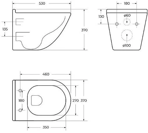 Унитаз подвесной безободковый BelBagno Senso Tornado белый BB017CH-TOR/SC