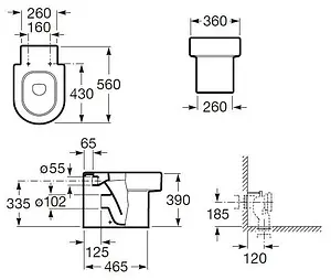 Чаша унитаза Roca Happening белый 342567000 Чаша унитаза Roca Happening белый 342567000, 2