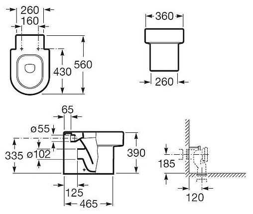 Чаша унитаза Roca Happening белый 342567000