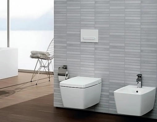 Унитаз подвесной безободковый с функцией биде и встроенным смесителем VitrA Metropole Rim-Ex белый 7672B003-1087