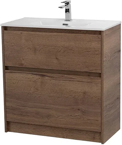 Тумба-умывальник напольная BelBagno KRAFT 80 Rovere Tabacco KRAFT39-800/390-2C-PIA-RT+BB800/390ETL