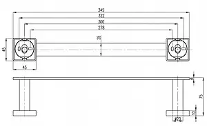 Полотенцедержатель Villeroy&Boch Elements-Striking хром TVA15200900061, 2