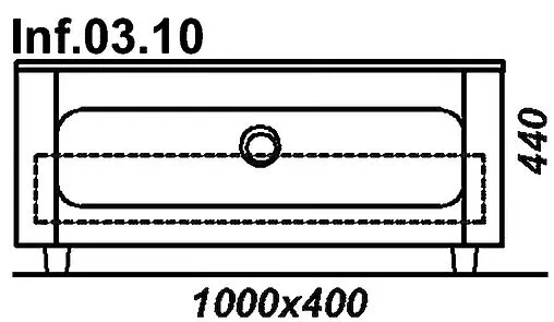 Комод напольный Aqwella Infinity 100 чёрный Inf.03.10/BLK