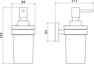 Дозатор для жидкого мыла Aquatek Европа чёрный матовый/белый AQ4105MB Дозатор для жидкого мыла Aquatek Европа чёрный матовый/белый AQ4105MB, 2