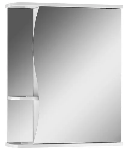 Шкаф-зеркало Айсберг Волна 1-55 R белый DA1033HZ