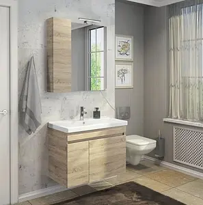 Тумба-умывальник подвесная Comforty Тромсе 80 дуб сонома 00004142219CF Тумба-умывальник подвесная Comforty Тромсе 80 дуб сонома 00004142219CF, 3