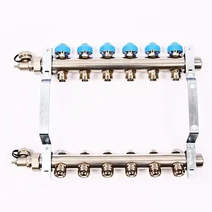 Группа коллекторная без расходомеров 6 отводов 1"н/н x ¾"ек Uni-fitt 456W4306 Группа коллекторная без расходомеров 6 отводов 1"н/н x ¾"ек Uni-fitt 456W4306, 4