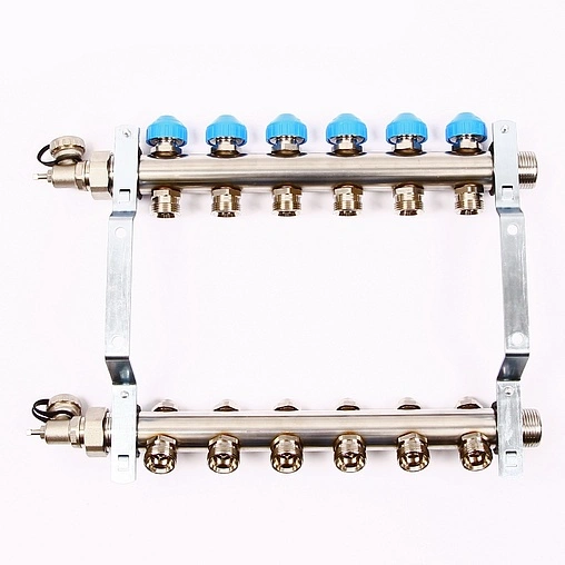 Группа коллекторная без расходомеров 6 отводов 1&quot;н/н x ¾&quot;ек Uni-fitt 456W4306