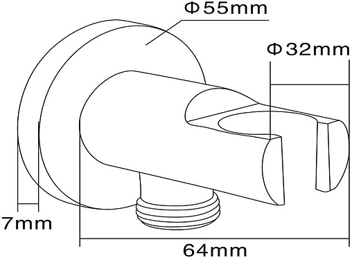 Гигиенический душ со смесителем Swedbe Platta хром 5524