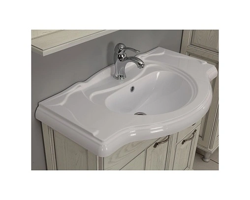 Тумба под умывальник напольная Aquaton Жерона 105 белое серебро 1A158601GEM20