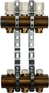 Группа коллекторная без расходомеров 3 отвода 1&quot;в/в x ¾&quot;ек Luxor CD 468/3 15552703, 1