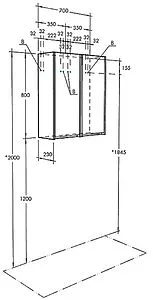 Шкаф Aquaton Сканди 35 белый матовый/белый глянец 1A255003SD010, 3