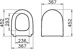 Крышка-сиденье для унитаза с микролифтом Vitra Sento черный матовый 120-483-009 Крышка-сиденье для унитаза с микролифтом Vitra Sento черный матовый 120-483-009, 2