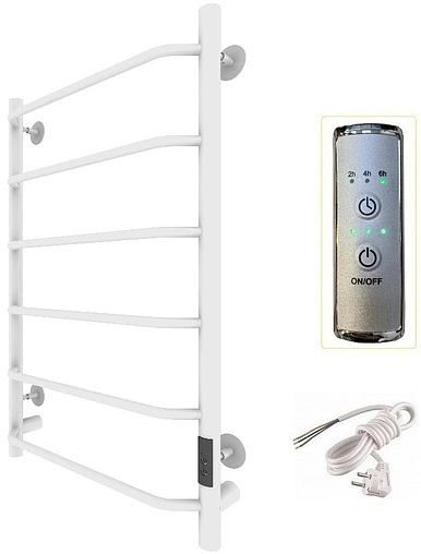 Полотенцесушитель электрический лесенка Тругор Пэк сп 6 80х50 белый ВГП