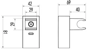 Держатель ручного душа Lemark Unit хром LM8079C, 2