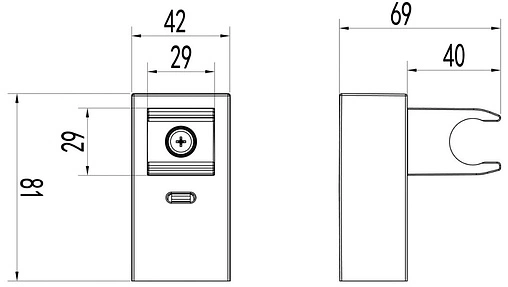 Держатель ручного душа Lemark Unit хром LM8079C