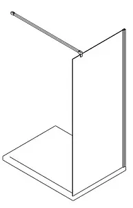 Душевое ограждение 1400мм прозрачное стекло Roltechnik Walk Pro WALK PRO/1400 4000687, 3