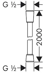Шланг для душа Lemark 200см хром LE8045P, 2