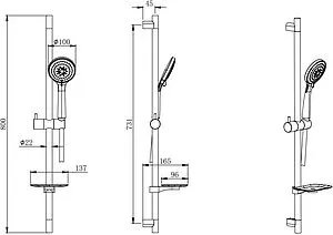 Душевая стойка Aquatek Вега хром AQ2011CR Душевая стойка Aquatek Вега хром AQ2011CR, 2