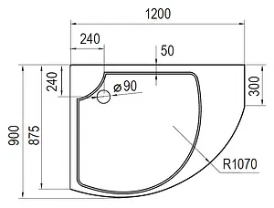 Поддон для душа Cezares Tray Triumph TRAY-A-TRIUMPH-RH-120/90-15-W-R Поддон для душа Cezares Tray Triumph TRAY-A-TRIUMPH-RH-120/90-15-W-R, 3