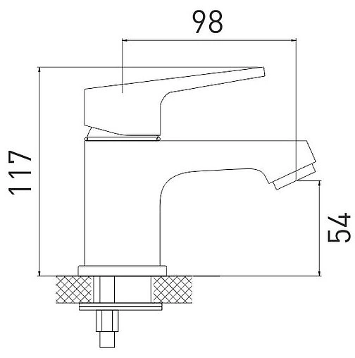 Смеситель для раковины Gross Aqua Delta хром 6245268C