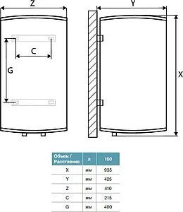 Водонагреватель накопительный электрический Thermex Fusion 100 V 151065 Водонагреватель накопительный электрический Thermex Fusion 100 V 151065, 2