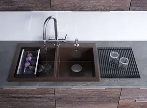 Мойка кухонная Omoikiri Bosen 80-2-BL черный 4993836, 3