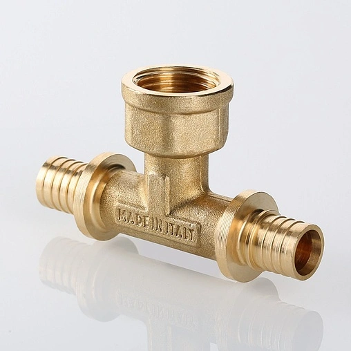 Тройник аксиальный переходной 16мм x ½&quot;в x 16мм Valtec VTm.432.BG.160416