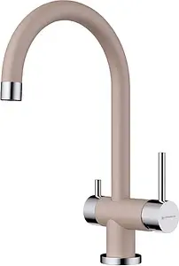 Смеситель для кухни с подключением к фильтру Omoikiri Yamada-SA бежевый/хром 4994286, 1