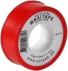 Лента ФУМ 12 x 0.1мм x 12м Unipak Maxitape 1000402 Лента ФУМ 12 x 0.1мм x 12м Unipak Maxitape 1000402