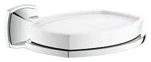 Мыльница Grohe Grandera хром/белый 40628000 Мыльница Grohe Grandera хром/белый 40628000, 1