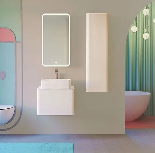 Шкаф-зеркало Jorno Pastel 46 R белый жемчуг Pas.03.46/W