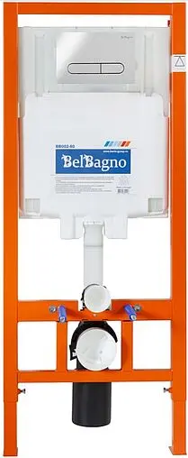 Комплект 5 в 1 BelBagno Senso-R BB017CHR/BB865SC/BB002-80/BB014-SR-BIANCO с кнопкой BB01 белый глянцевый