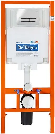 Комплект 5 в 1 BelBagno Senso-R BB017CHR/BB865SC/BB002-80/BB014-SR-BIANCO с кнопкой белый глянцевый