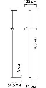 Душевая штанга Wasserkraft бронза A048 Душевая штанга Wasserkraft бронза A048, 2