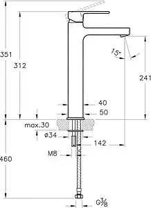 Смеситель для раковины VitrA Q Line хром A40798EXP Смеситель для раковины VitrA Q Line хром A40798EXP, 2