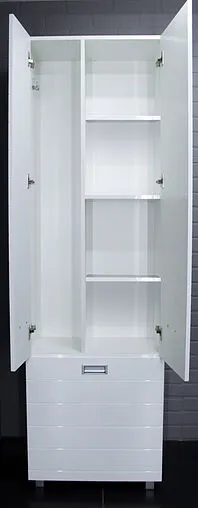 Шкаф-пенал напольный Домино Cube 60 белый DC5014P