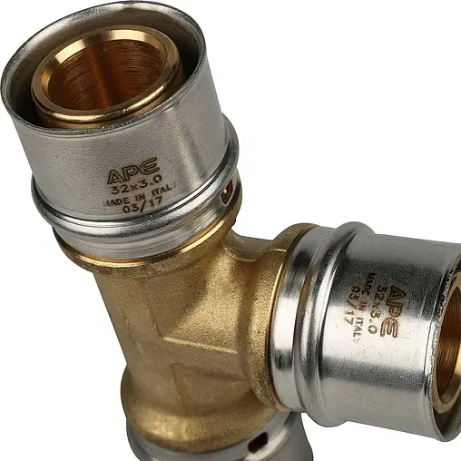 Тройник пресс соединительный 32мм x 32мм x 32мм Stout SFP-0006-323232