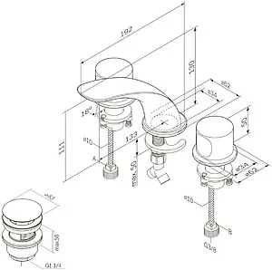 Смеситель для раковины Am.Pm Sensation хром F3008000 Смеситель для раковины Am.Pm Sensation хром F3008000, 2