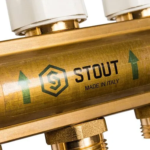 Группа коллекторная без расходомеров 11 отводов 1&quot;в/в x ¾&quot;ек Stout SMB 0468 000011